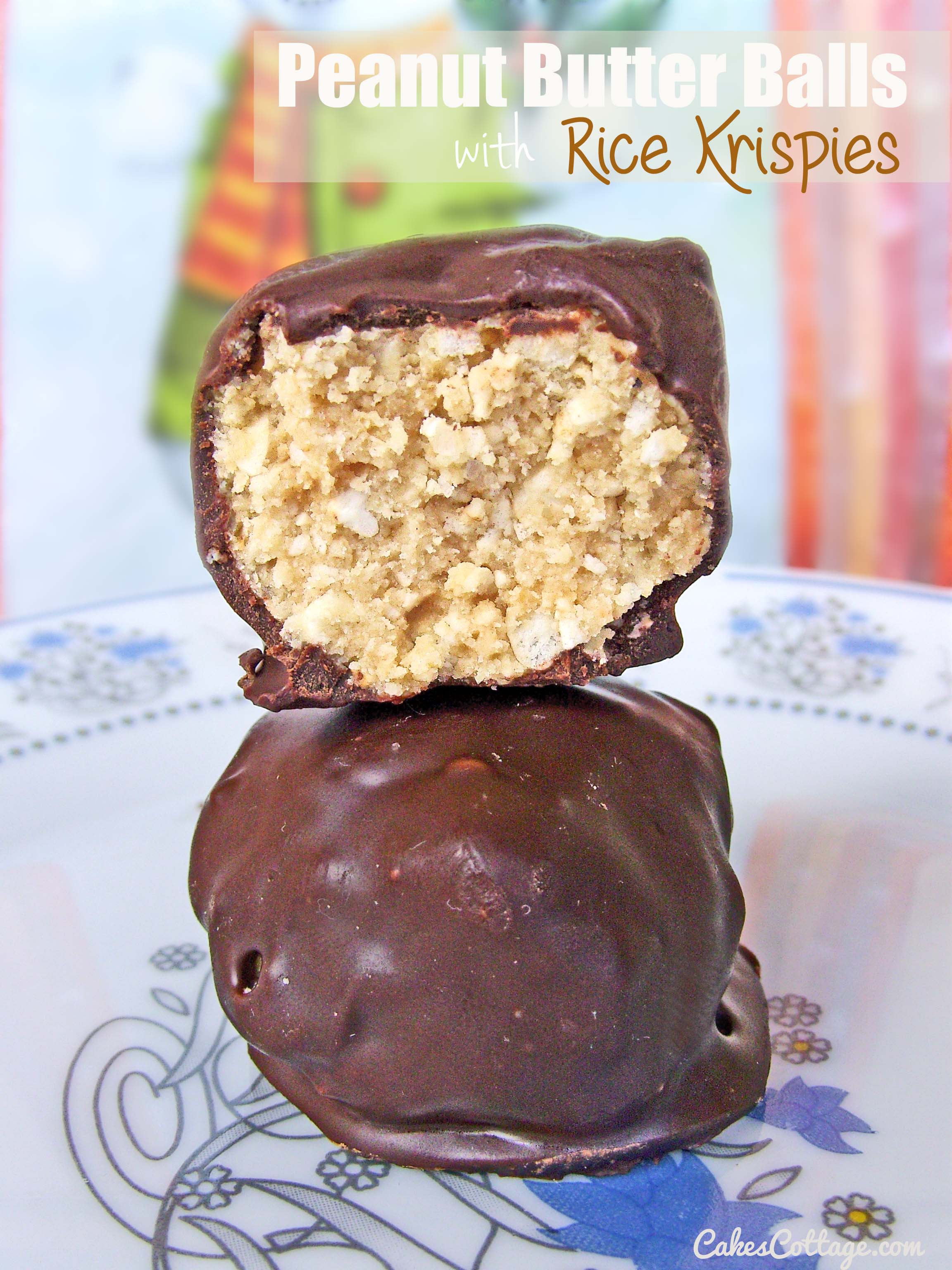 Peanut Butter Balls With Rice Krispies Cakescottage