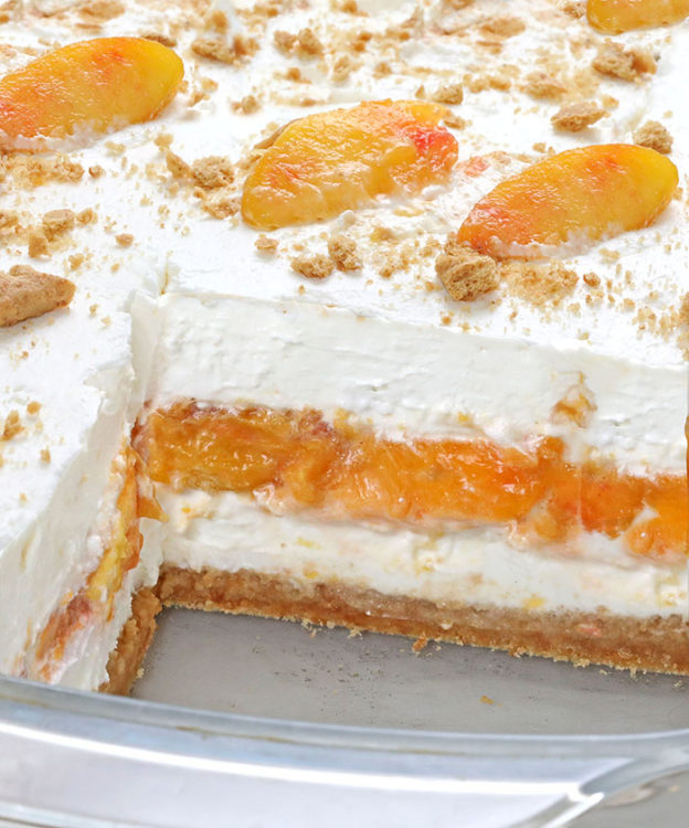 No Bake Peaches And Cream Dessert Cakescottage