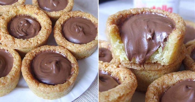 Nutella Cookie Cups - Cakescottage