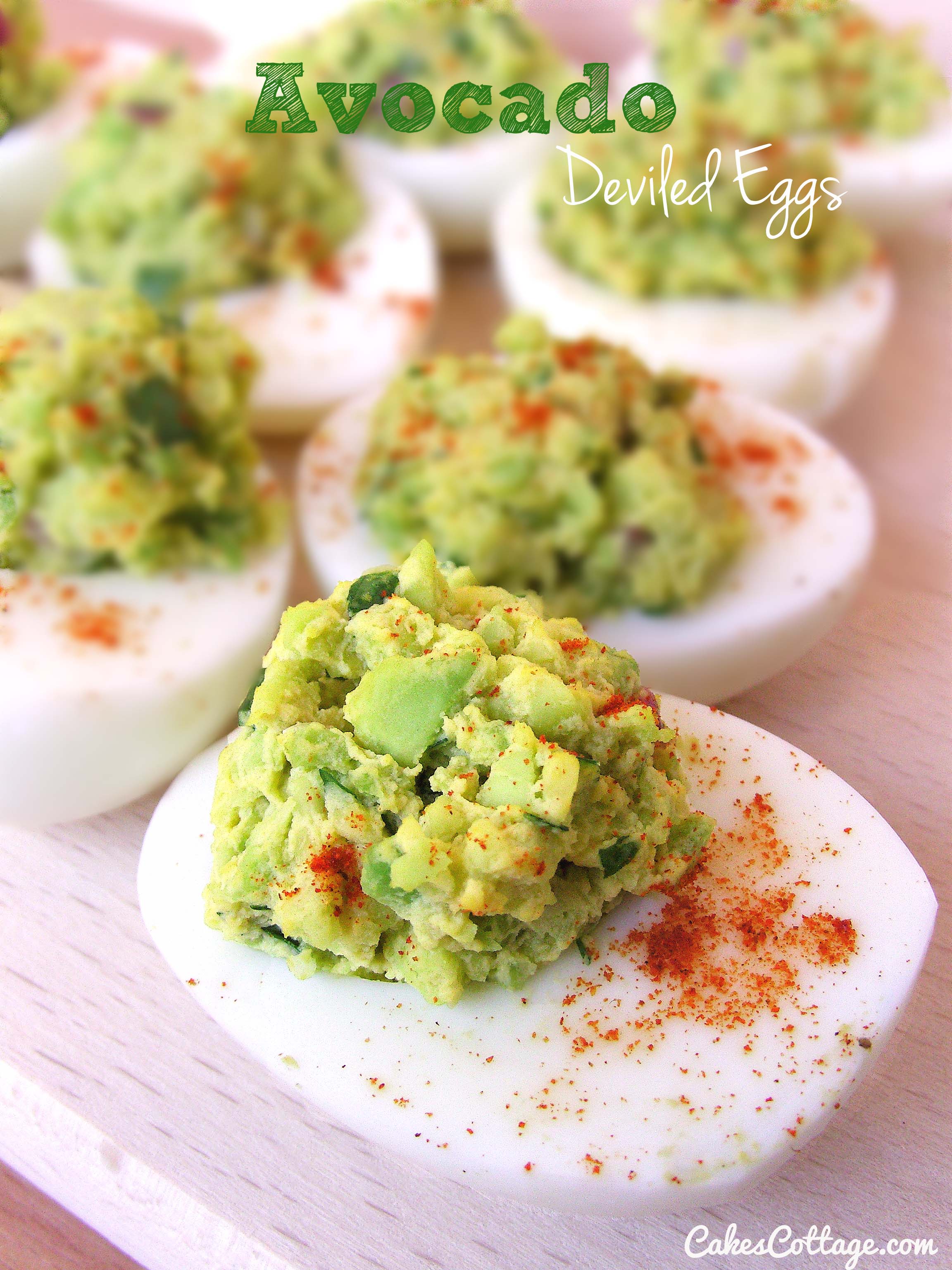 Avocado Deviled Eggs - An easy way to twist your deviled egg recipe for Easter.
