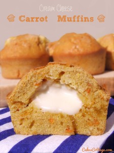 Cream Cheese Carrot Cake Muffins - Cakescottage