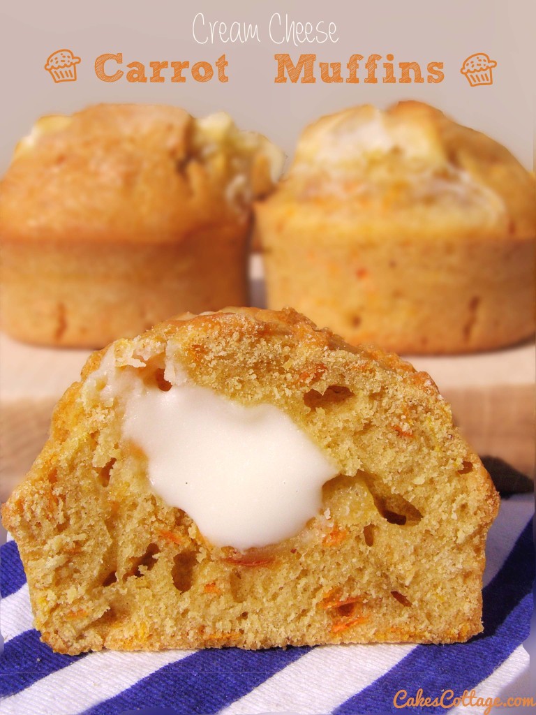 Cream Cheese Carrot Cake Muffins - Cakescottage