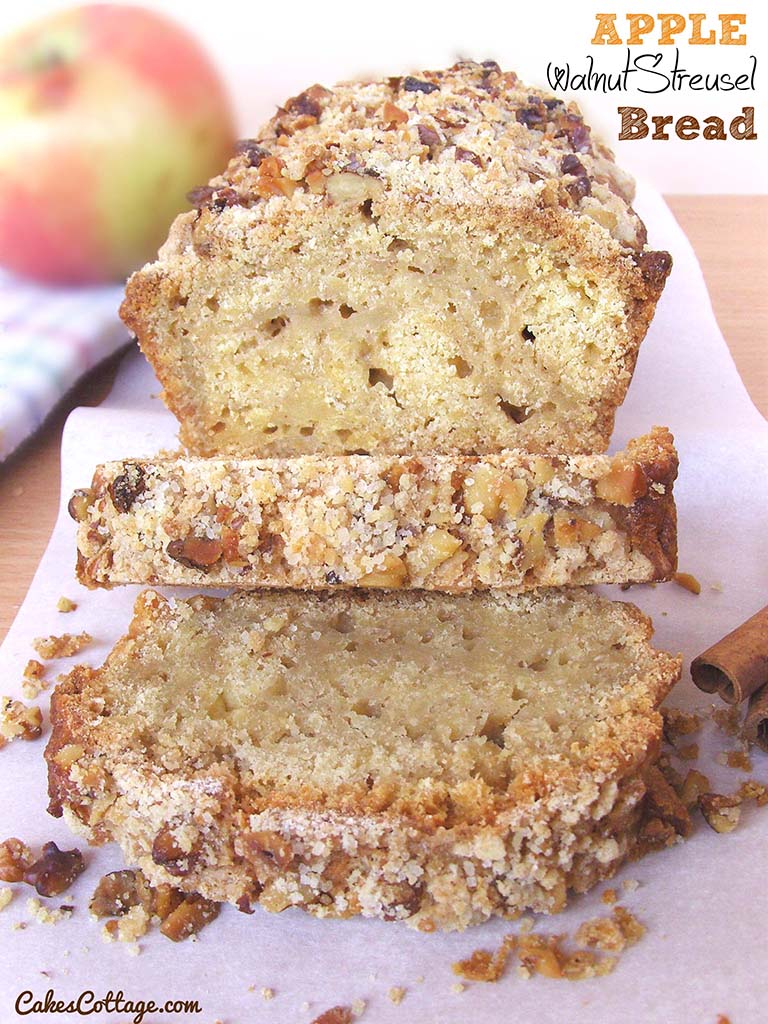 Apple Walnut Streusel bread - An excellent way to enjoy your favorite kind of apple.