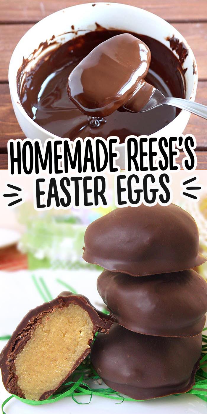 THE BEST EVER 5-ingredient Peanut Butter stuffed Reese's eggs Copycat recipe