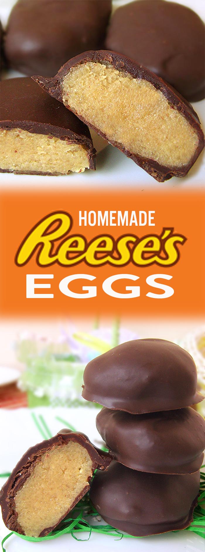5-ingredient Peanut Butter stuffed Reese's eggs Copycat recipe
