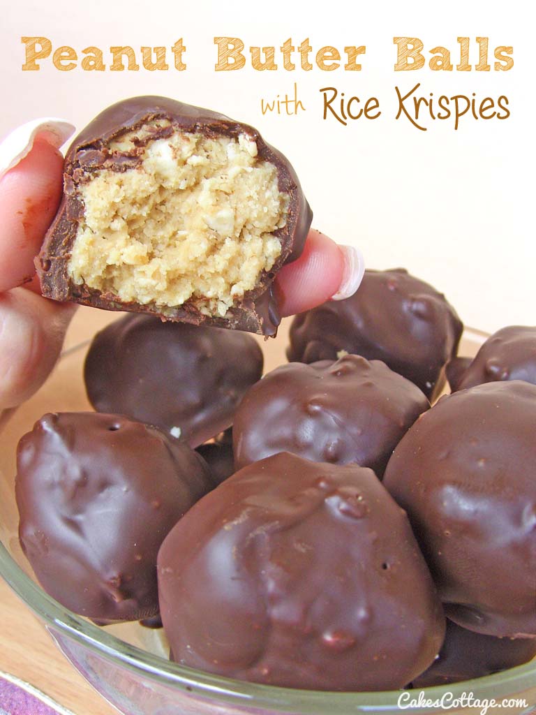Peanut Butter Balls With Rice Krispies Cakescottage