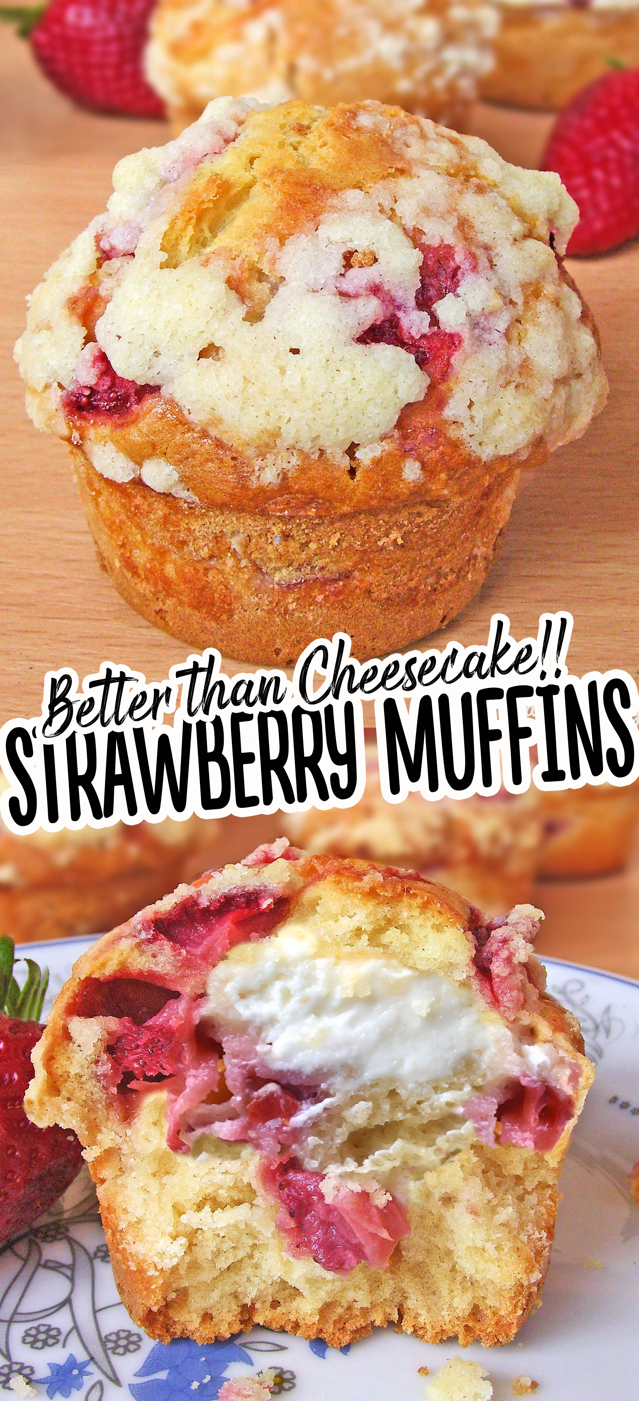 Welcome spring with these delicious Strawberry Cheesecake Muffins! 🍓🧁 Soft, fluffy, and filled with creamy cheesecake, they’re the perfect sweet treat for the season. Try this easy recipe today!