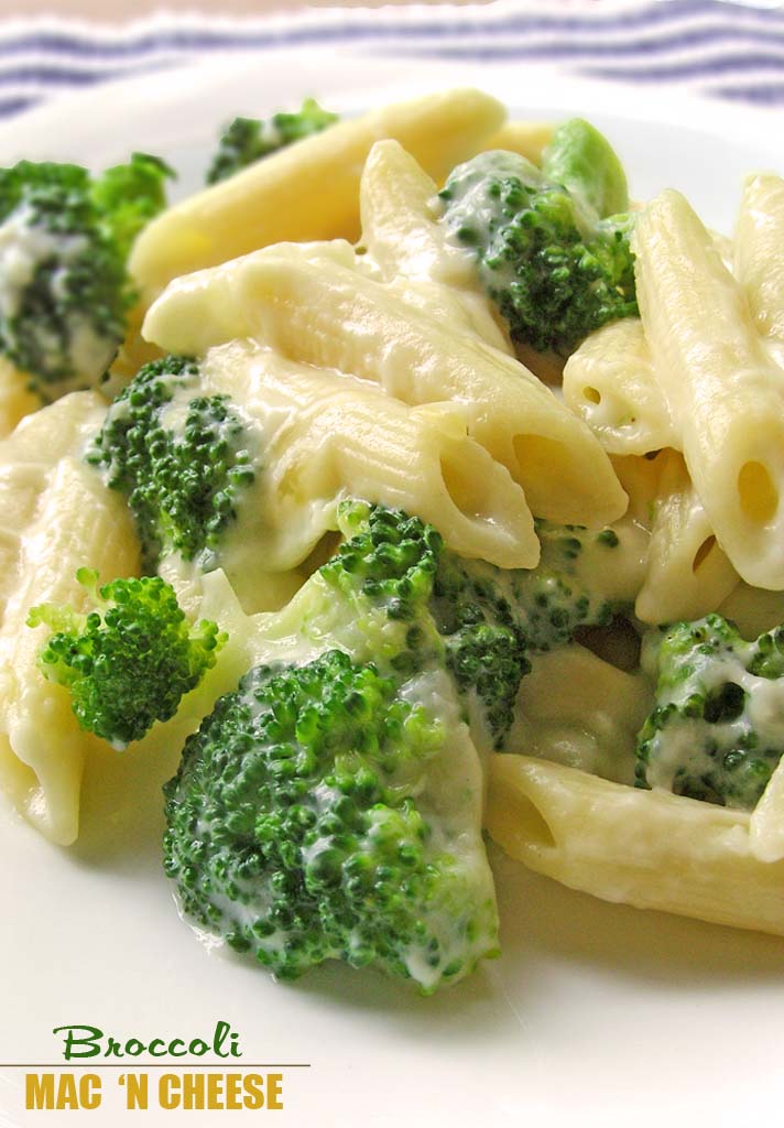 This broccoli mac and cheese is an easy recipe with tender pasta in a creamy cheese sauce and plenty of fresh steamed broccoli. A perfect weeknight and family-friendly meal! 