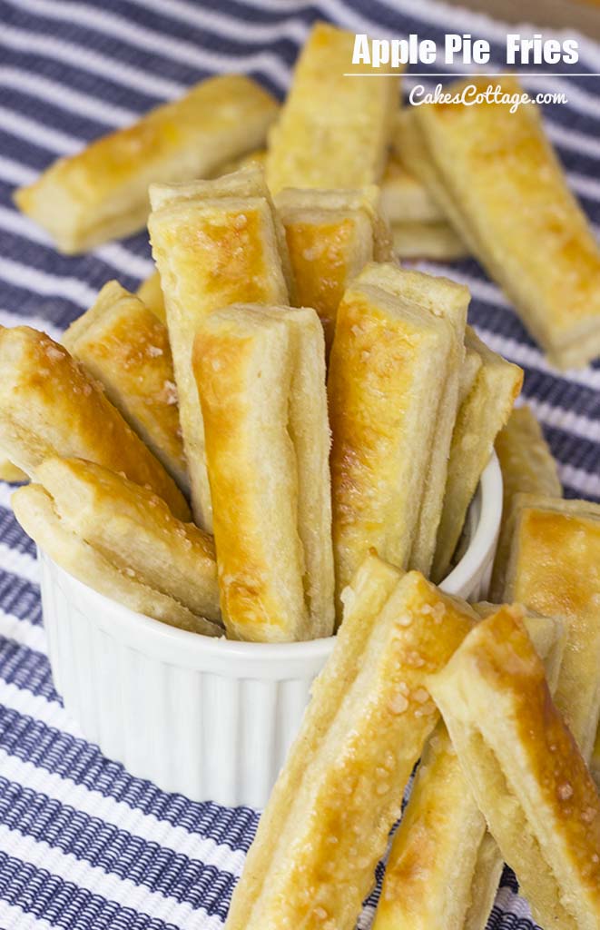 Yummy, crispy and healthy apple pie fries tossed with cinnamon sugar  #recipes #apple #fries