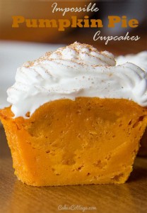 Impossible Pumpkin Pie Cupcakes Cakescottage