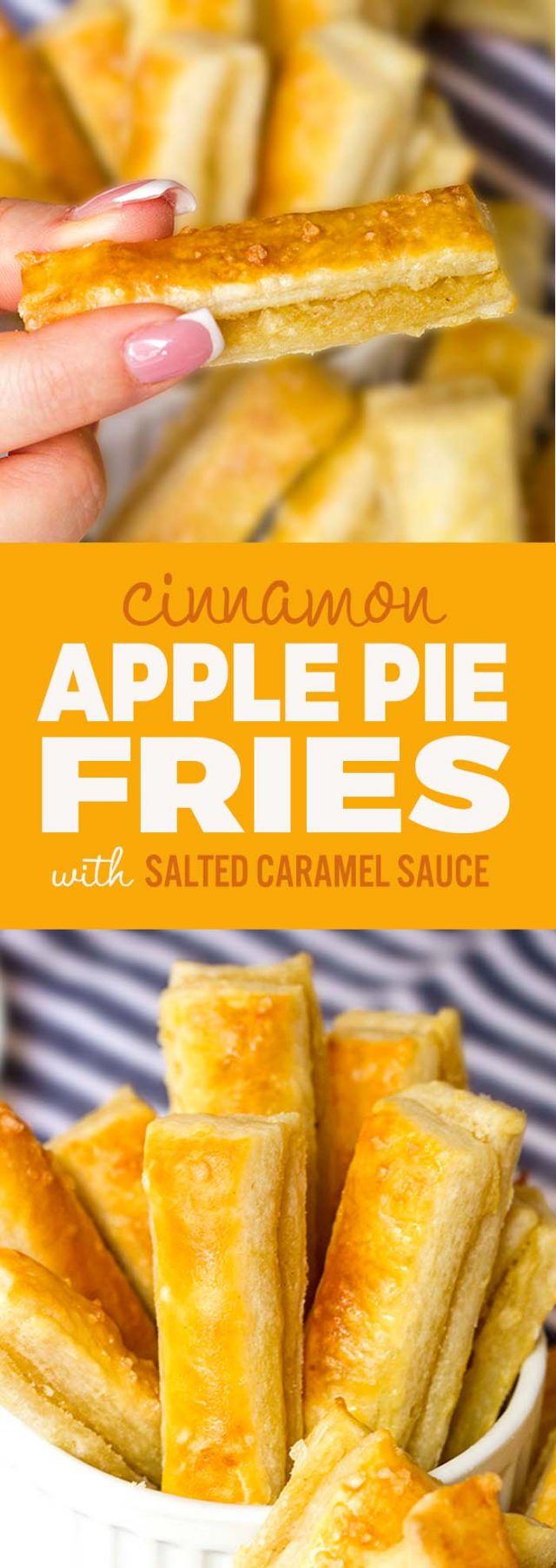Yummy, crispy and healthy apple pie fries tossed with cinnamon sugar  #recipes #apple #fries