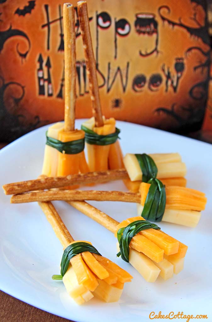 Cheesy Witches Broomsticks - Cakescottage