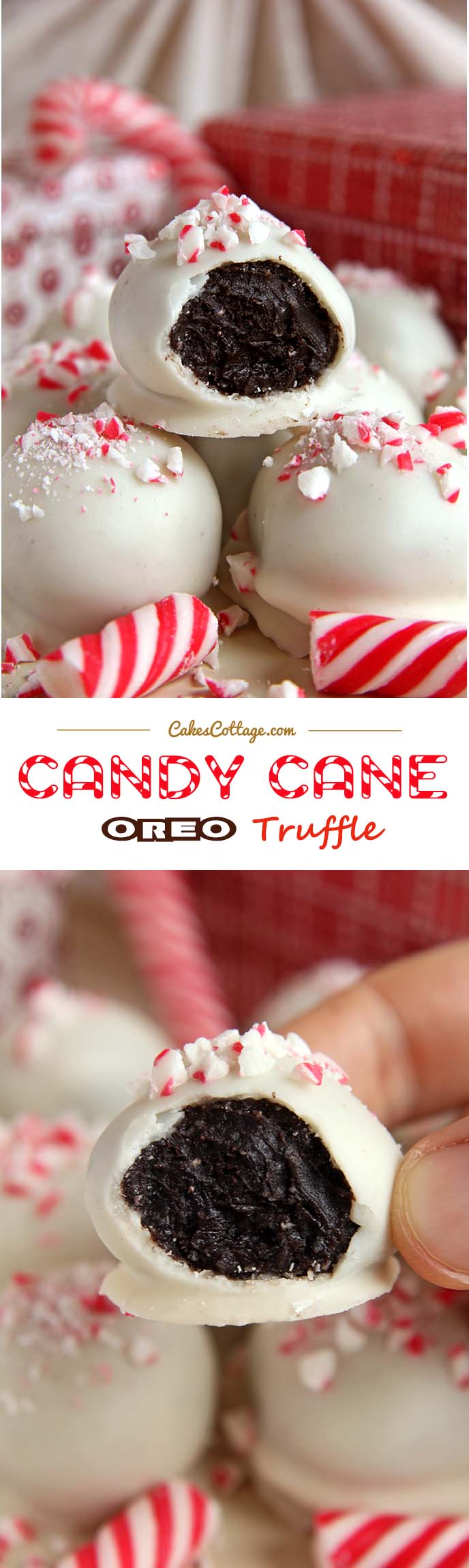 Candy Cane Oreo Truffles