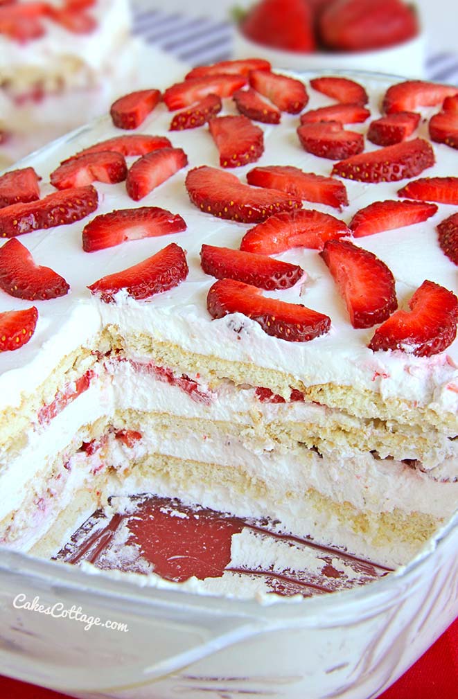 Strawberry Cheesecake - No Bake - Easy Peasy Lemon Squeezy