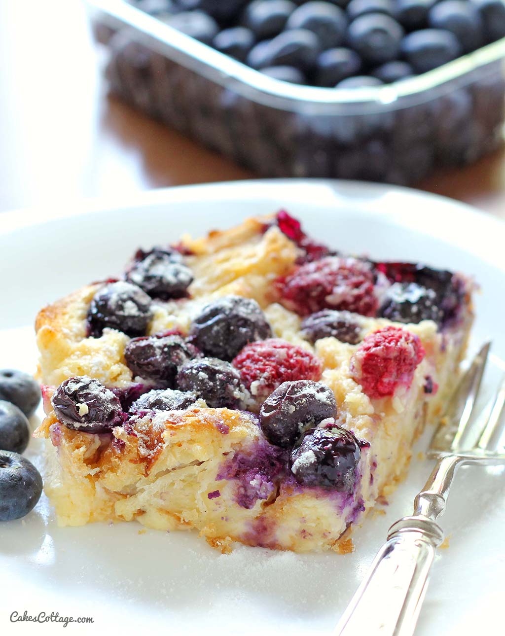 If you love Croissants, you'll love Blueberry Croissant Bake. If you love blueberries and raspberries, you'll love this too.