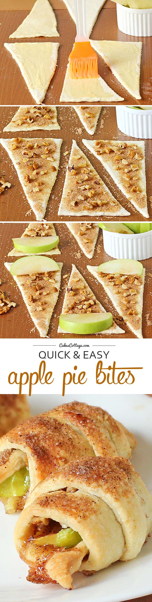 Easy Apple Pie Bites Cakescottage