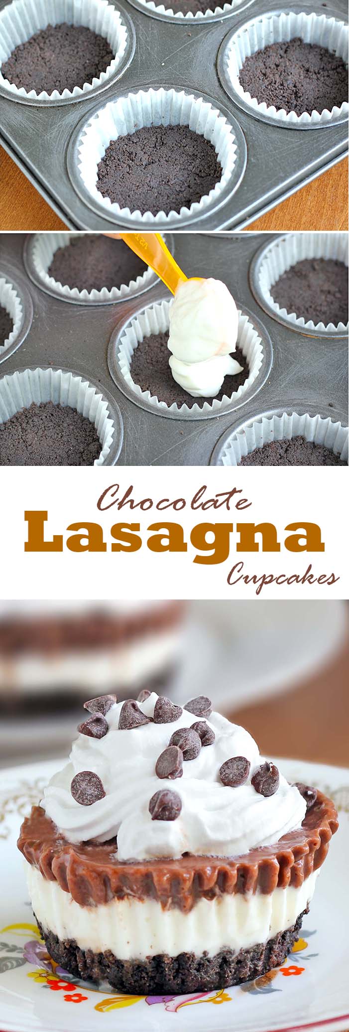 Try this delicious chocolate lasagna cupcakes, and we are sure it will become your favorite summer or any other time treat!