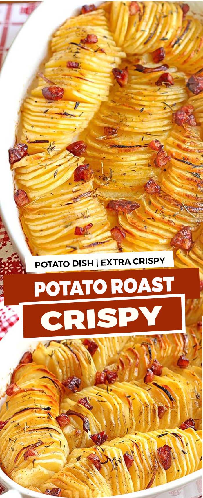 Learn how to make the best crispy roasted potatoes. Crispy on the outside, tender on the inside and flavored with butter, olive oil and thyme. 