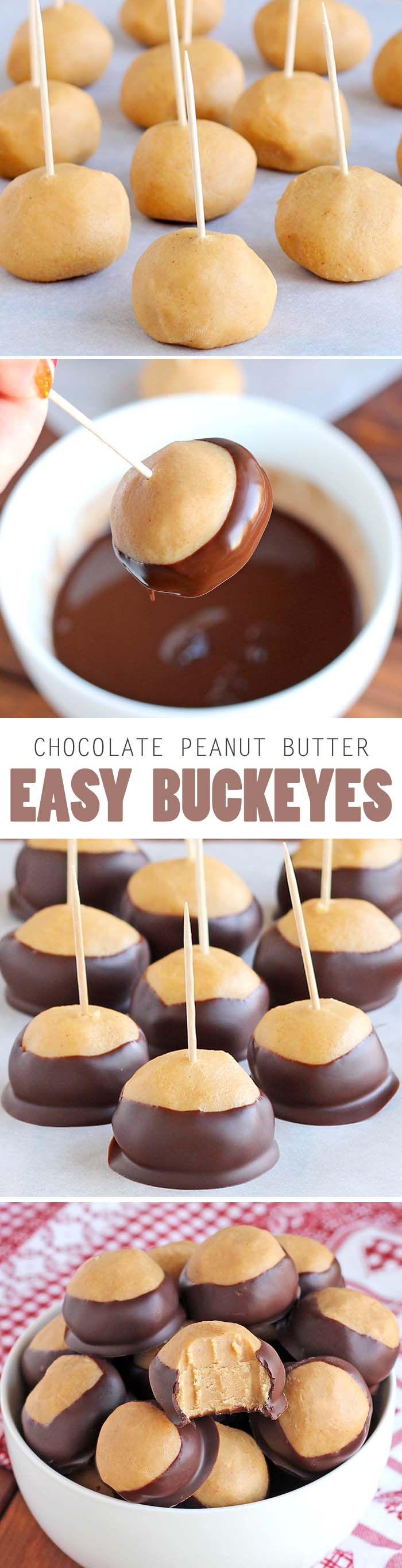 Seriously, you need to make these easy buckeyes. They’re so good, so easy....so delish!