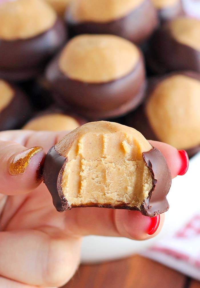 Seriously, you need to make these easy buckeyes. They’re so good, so easy....so delish!