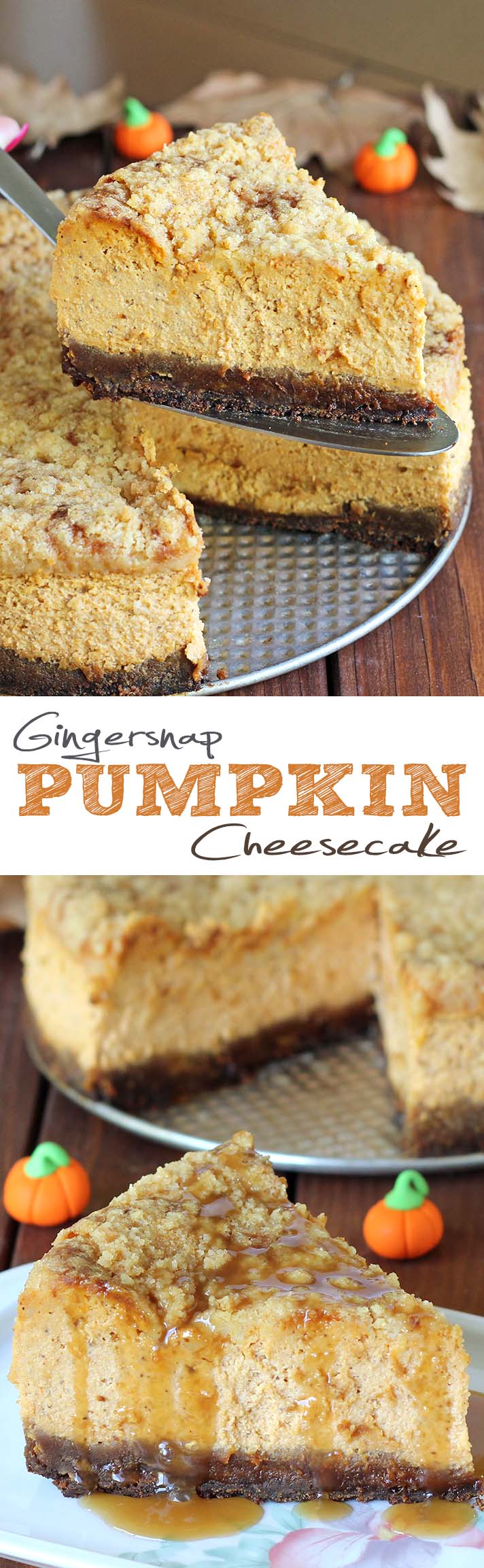 Pumpkin pie is always expected at Thanksgiving, but this year shake things up a bit and make Gingersnap Pumpkin Cheesecake instead. 
