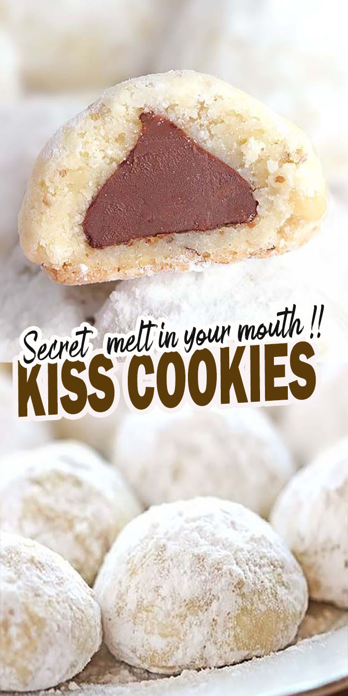 ...a melt in your mouth cookie with a wonderful Hershey's chocolate kiss surprise in the center! Would be fun Valentines Day!