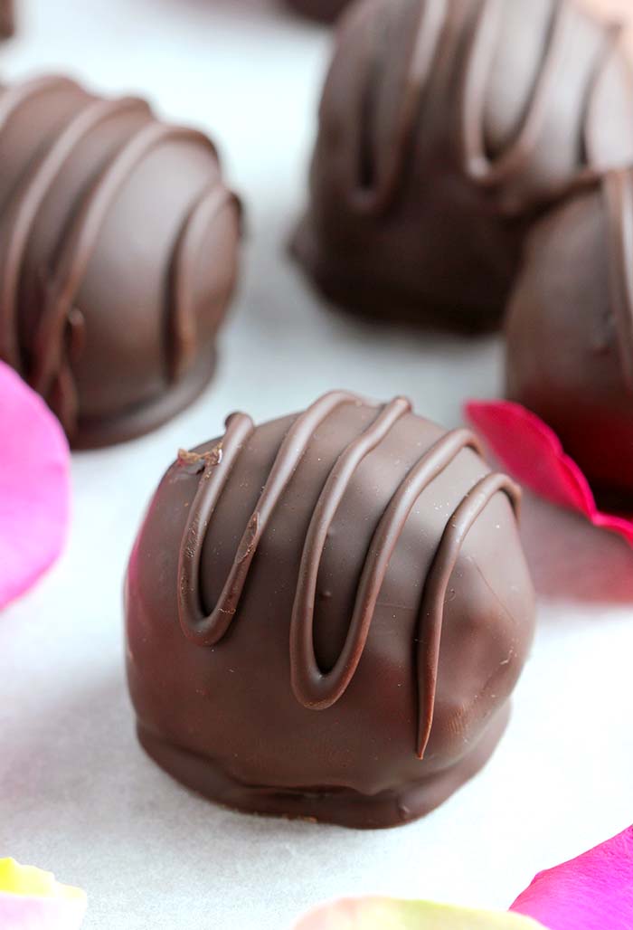 Want a sweet way to say Happy Valentine’s Day? Chocolate Cherry Brownie Truffles are the perfect way to do it!