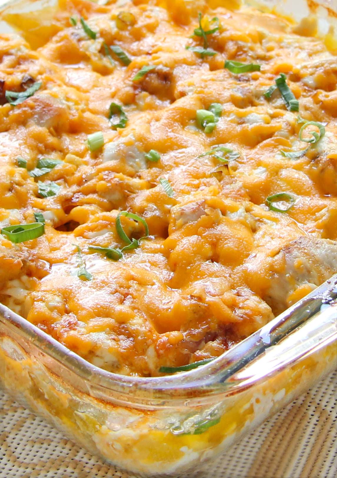 Loaded Baked Chicken Potato Casserole - Cakescottage