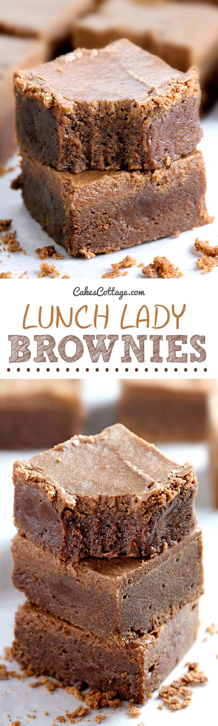 These Lunch Lady Brownies are chocolate lovers dream, perfectly rich, fudgy and full of chocolaty goodness. So if this if your preference, try this traditional brownie recipe!