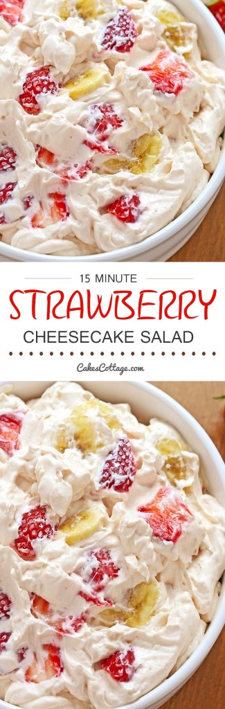 Strawberry Cheesecake Salad - Cakescottage