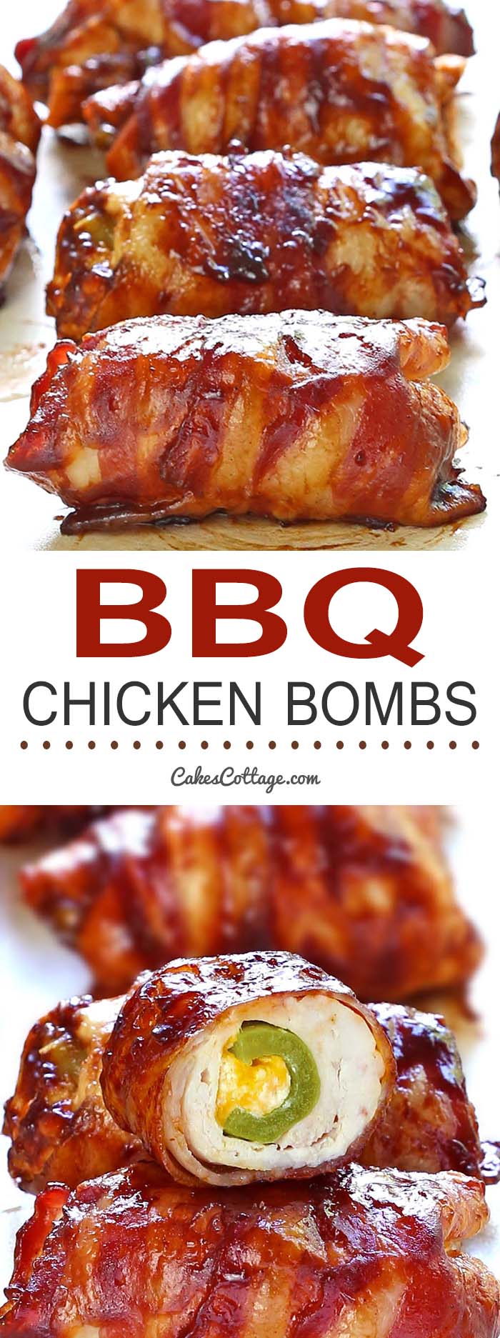 Bacon Bbq Chicken Bombs Cakescottage