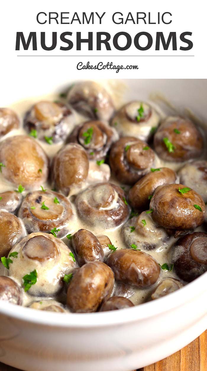 This Creamy Garlic Mushrooms is an incredible and by far one of the easiest mushroom side dishes I have ever made.