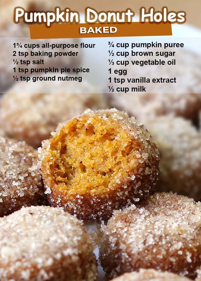 Fall breakfast doesn’t get much better than these Baked Pumpkin Donut Holes!