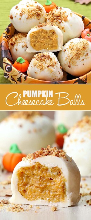 Pumpkin Cheesecake Balls - Cakescottage