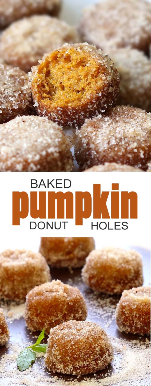 Baked Pumpkin Donut Holes - Cakescottage