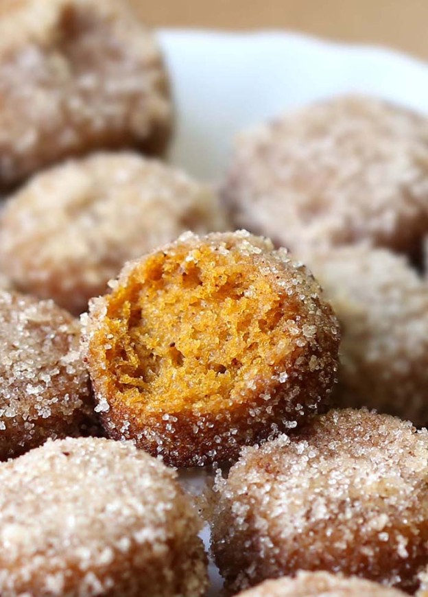 Baked Pumpkin Donut Holes Cakescottage
