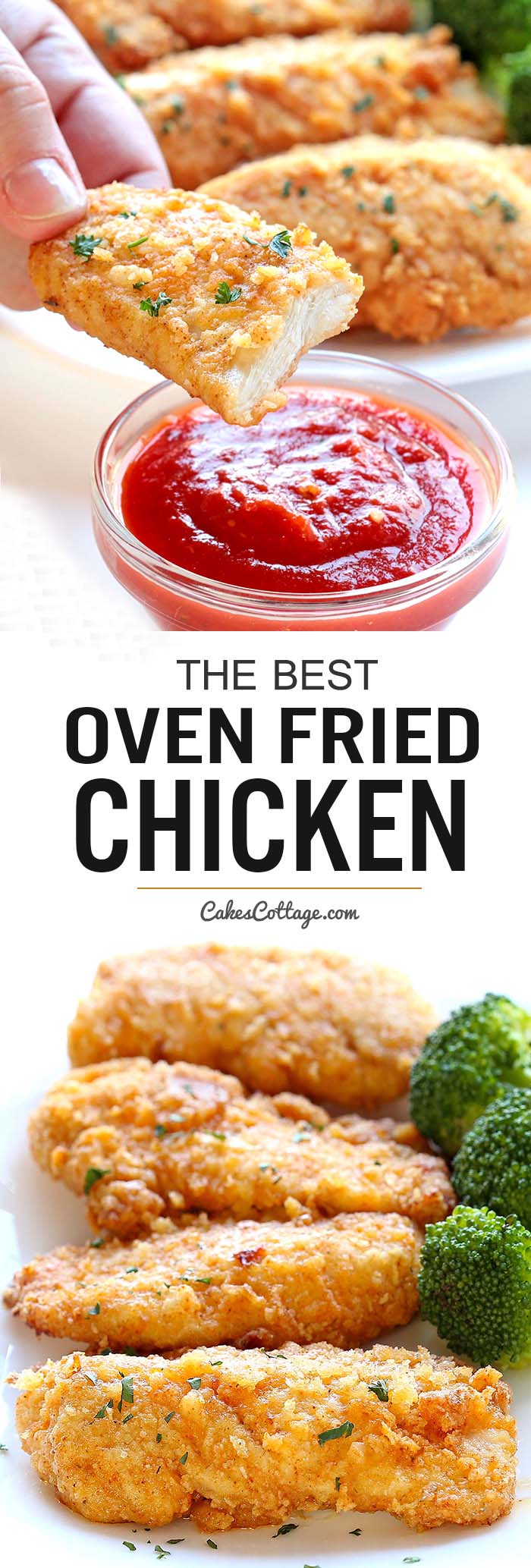 The best oven fried chicken - Crispy on the outside and tender on the inside, and baked right in the oven for easy cleanup.