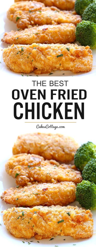 The Best Oven Fried Chicken - Cakescottage