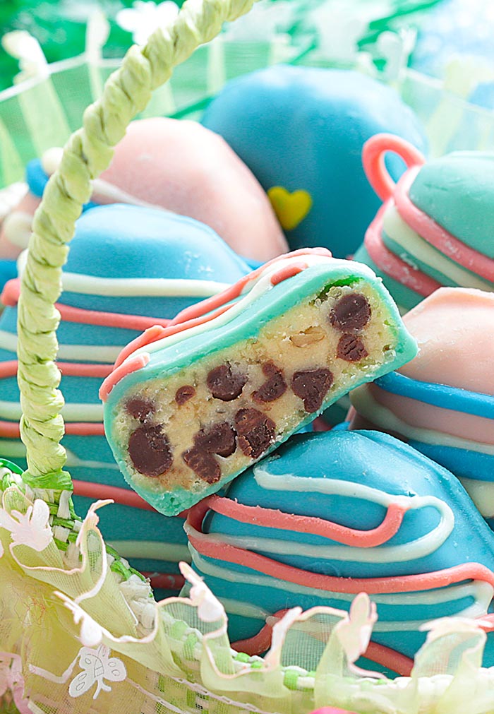 Easter Egg Cookie Dough Truffles - Cakescottage