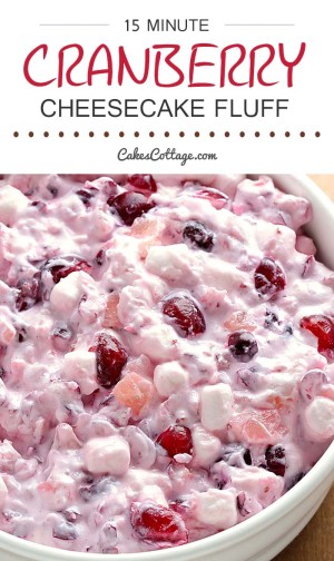 Cranberry Cheesecake Fluff Salad - Cakescottage