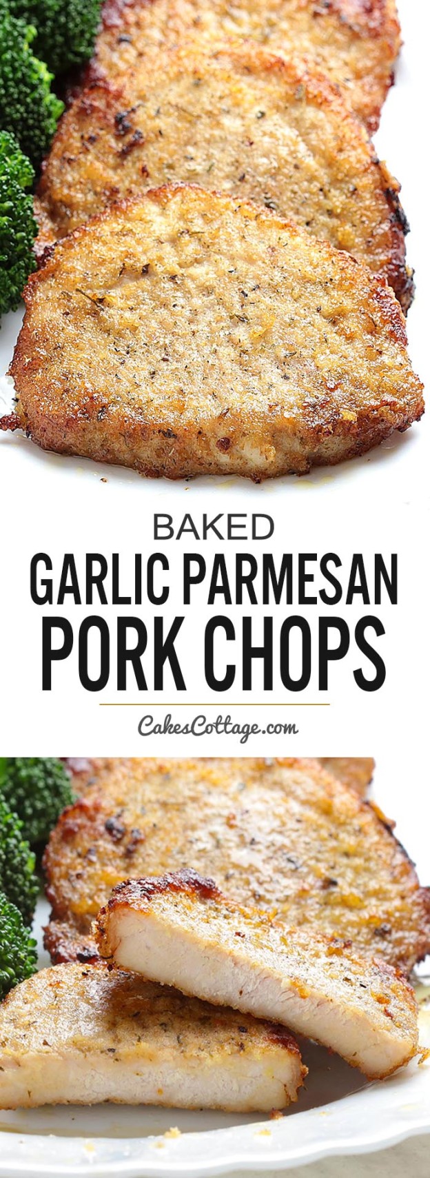 Baked Garlic Parmesan Pork Chops Cakescottage