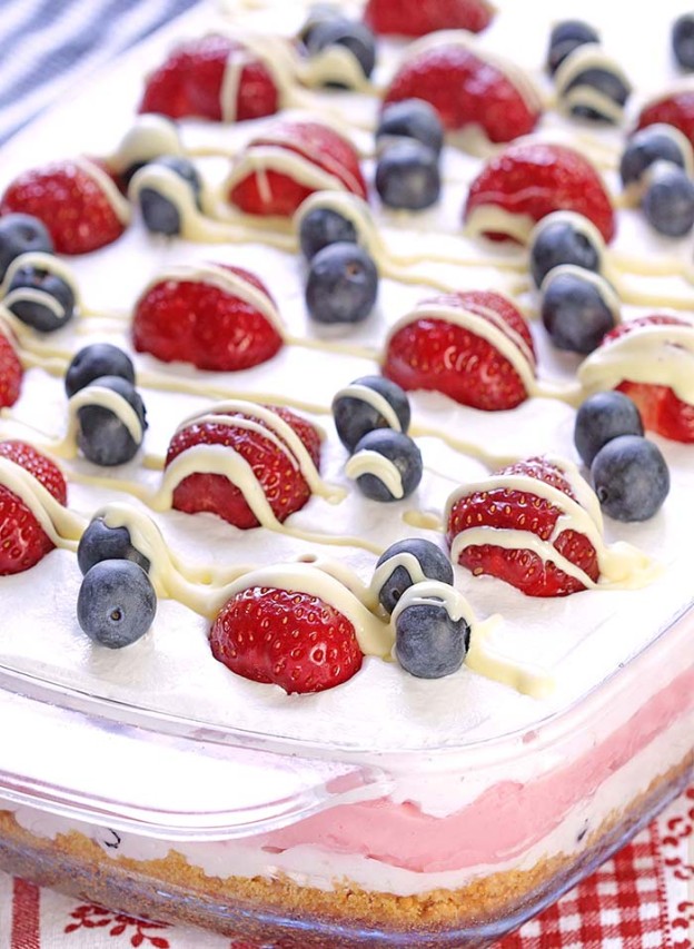 No Bake Summer Berry Delight Cakescottage