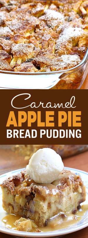 Apple Pie Bread Pudding - Cakescottage