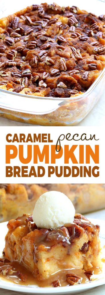 Pumpkin Pecan Bread Pudding - Cakescottage
