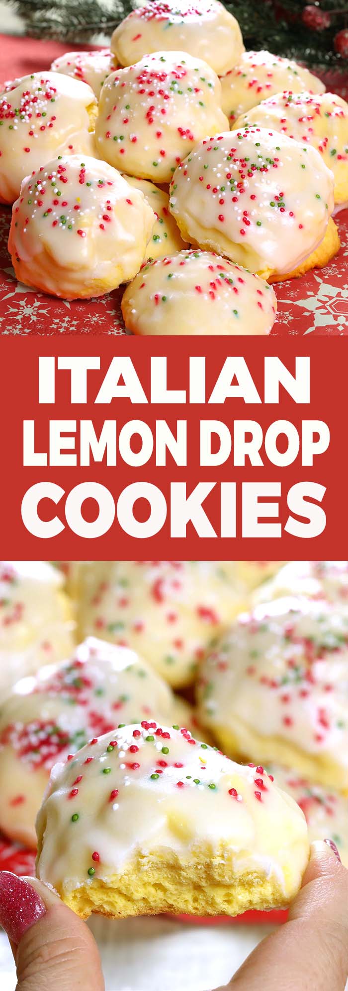 Lemon drop cookies, iced Italian cookies or anginetti, whatever your family calls them you’ll be sure to find these traditional Italian cookies at many special occasions and holiday cookie trays.