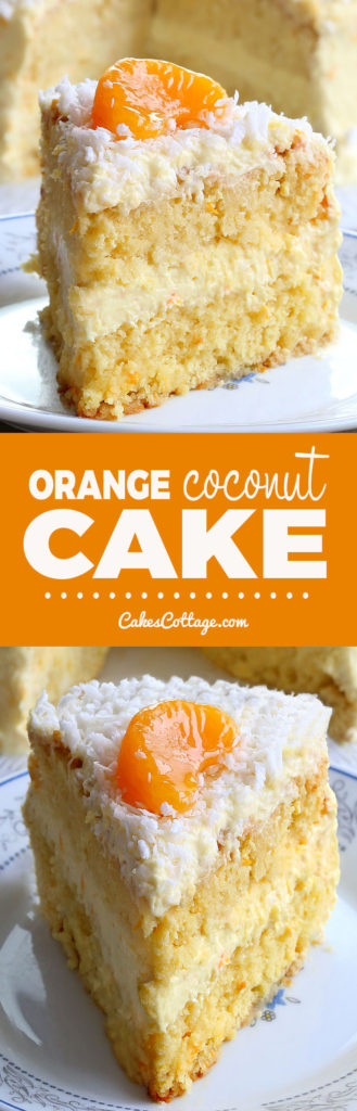 Orange Coconut Cake - Cakescottage