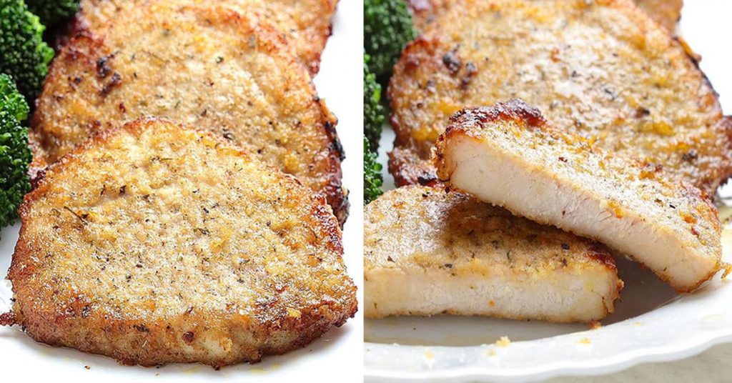 Baked Garlic Parmesan Pork Chops Cakescottage