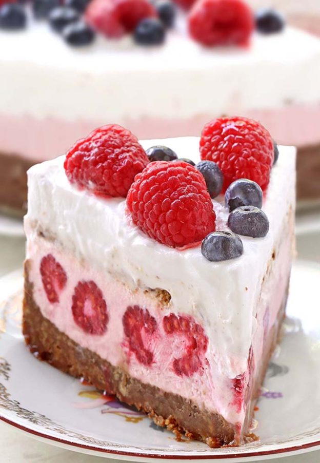 No Bake Chocolate Raspberry Dessert Cakescottage