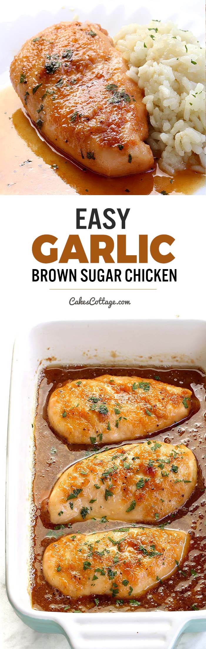 Easy Garlic Brown Sugar Chicken Cakescottage