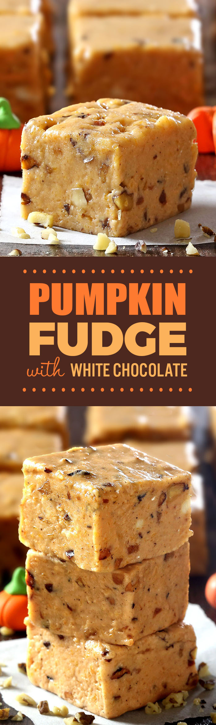 It's no trick – Pumpkin pie fudge is a quick, easy recipe that’s great to bring to a Halloween party, tailgate party or even Thanksgiving.